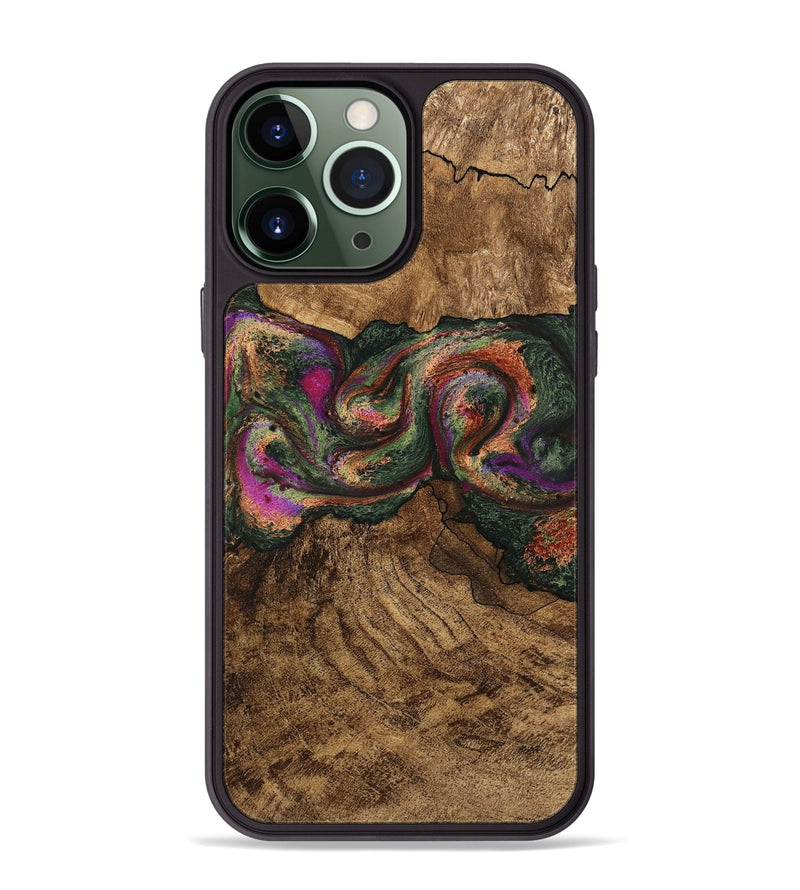 iPhone 13 Pro Max Wood Phone Case - Orin (Green, 746326)