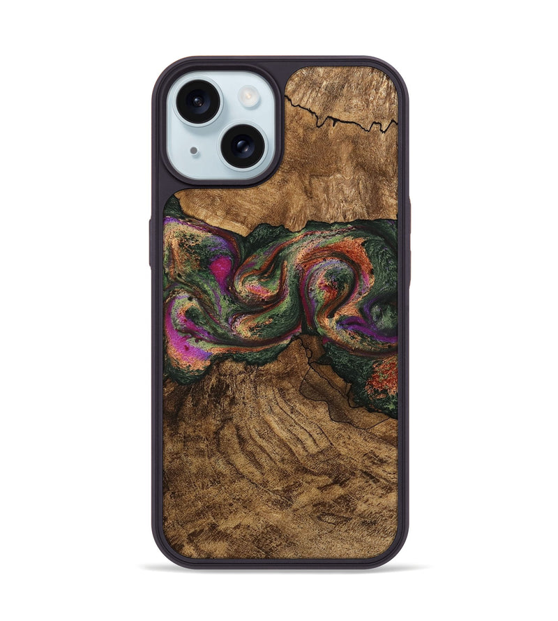 iPhone 15 Wood Phone Case - Orin (Green, 746326)