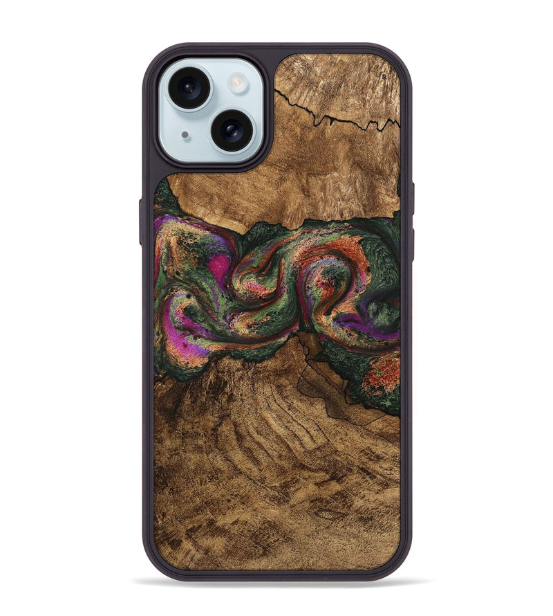 iPhone 15 Plus Wood Phone Case - Orin (Green, 746326)