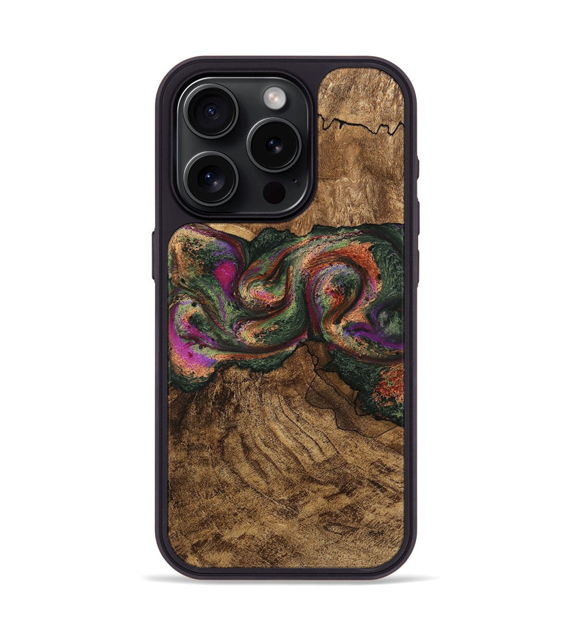 iPhone 15 Pro Wood Phone Case - Orin (Green, 746326)