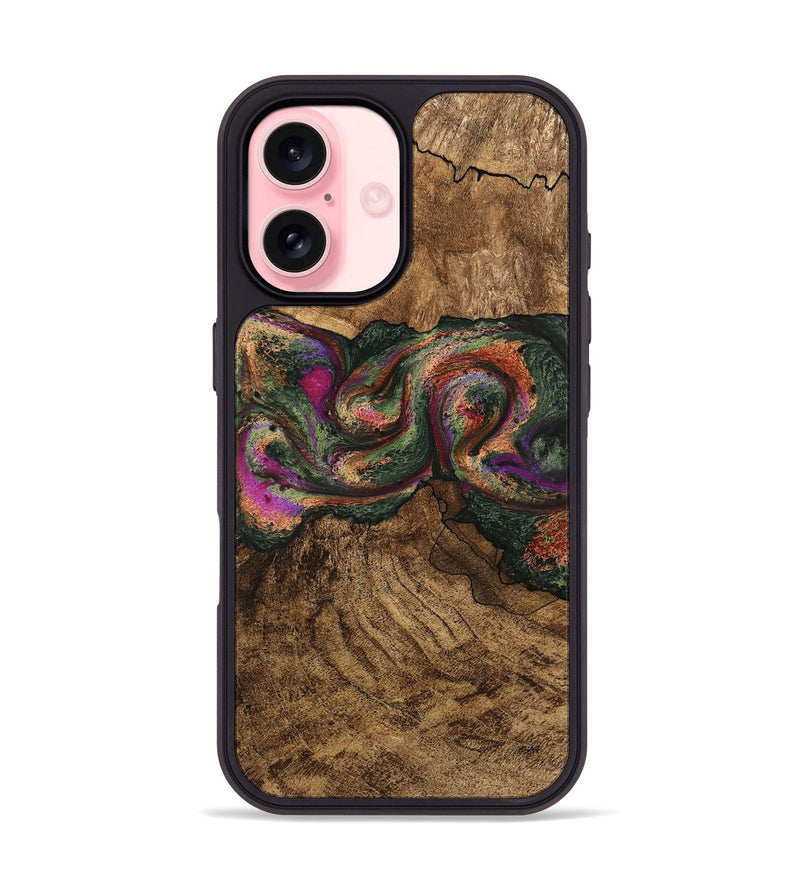 iPhone 16 Wood Phone Case - Orin (Green, 746326)