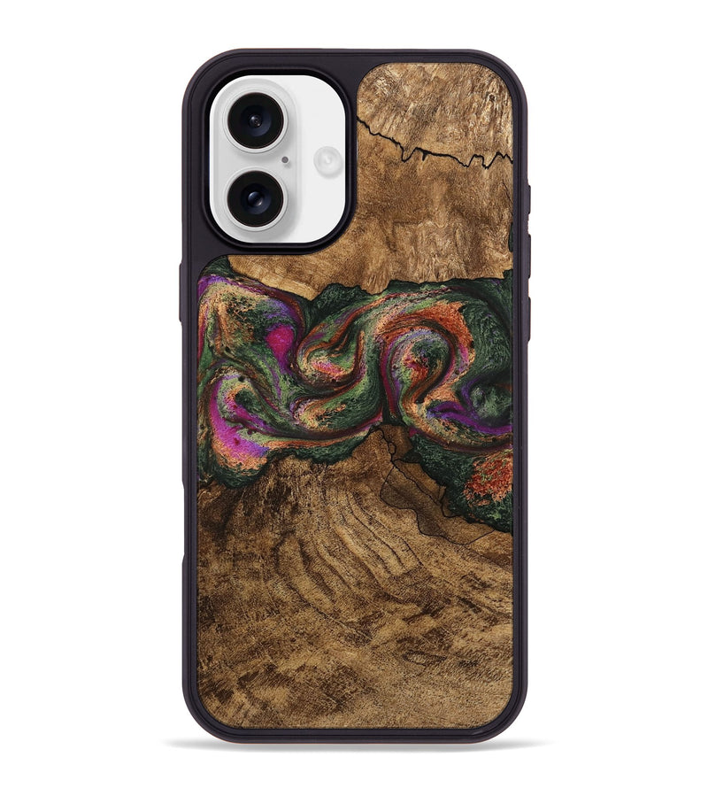 iPhone 16 Plus Wood Phone Case - Orin (Green, 746326)