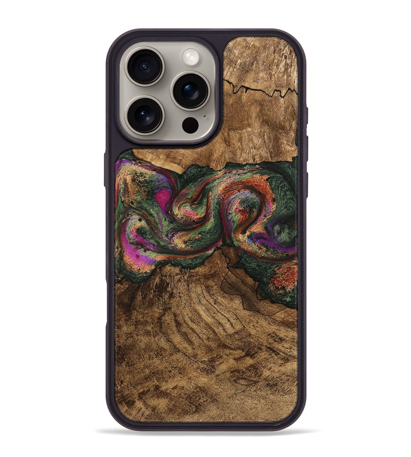 iPhone 16 Pro Max Wood Phone Case - Orin (Green, 746326)