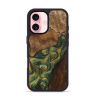 iPhone 16 Wood Phone Case - Alonza (Green, 746328)