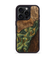 iPhone 16 Pro Wood Phone Case - Alonza (Green, 746328)