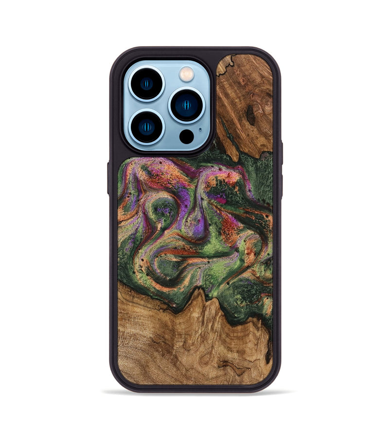 iPhone 14 Pro Wood Phone Case - Bambi (Green, 746331)