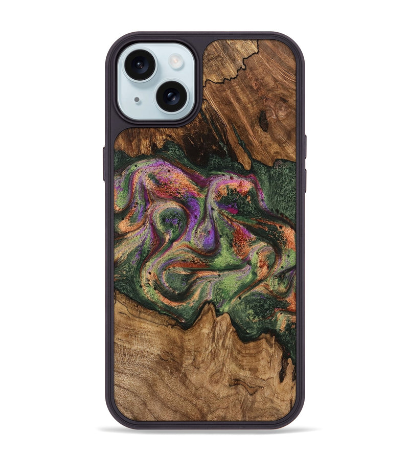 iPhone 15 Plus Wood Phone Case - Bambi (Green, 746331)