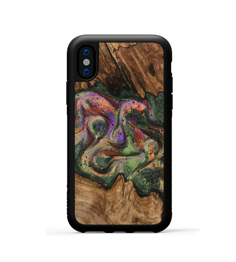 iPhone Xs Wood Phone Case - Bambi (Green, 746331)