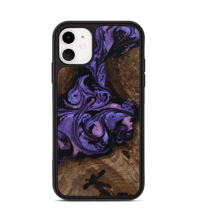 iPhone 11 Wood Phone Case - Green (Purple, 746332)