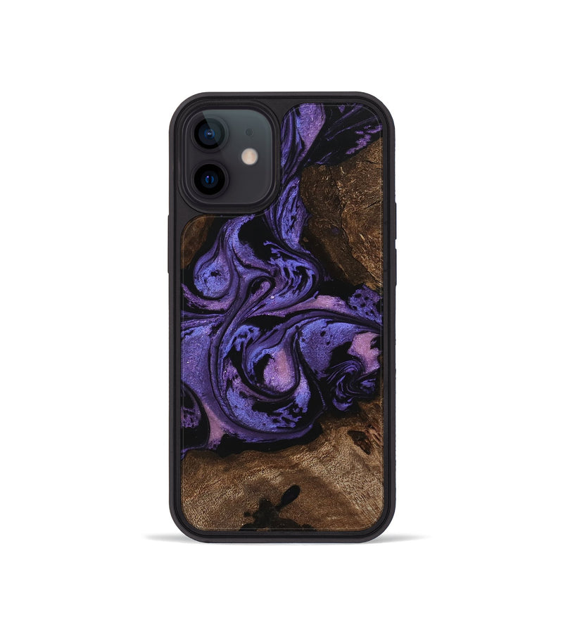 iPhone 12 mini Wood Phone Case - Green (Purple, 746332)