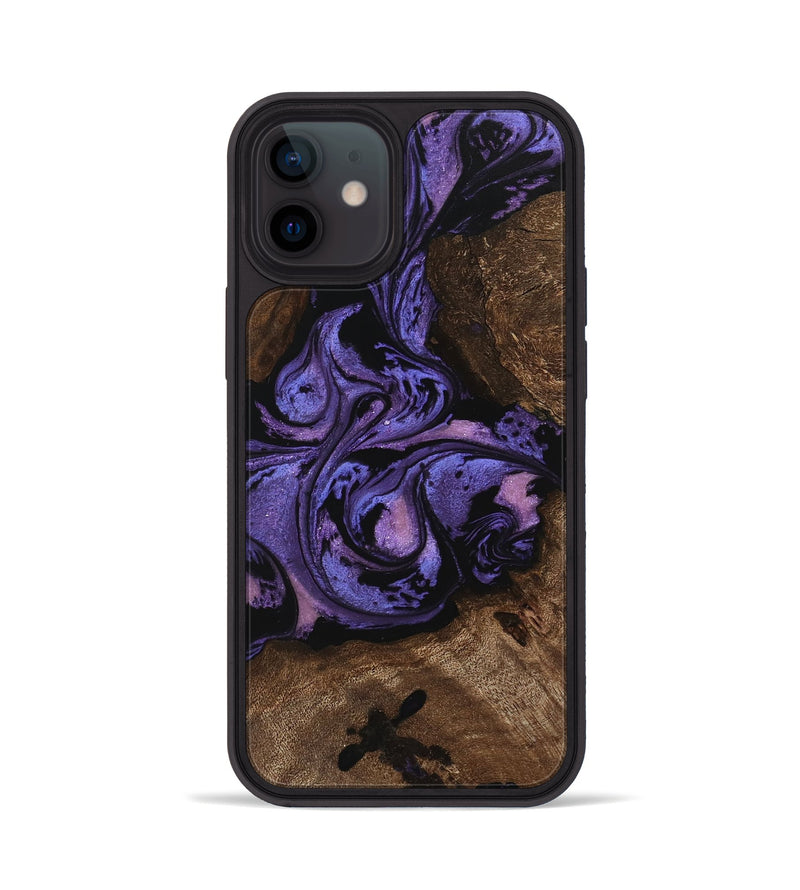 iPhone 12 Wood Phone Case - Green (Purple, 746332)