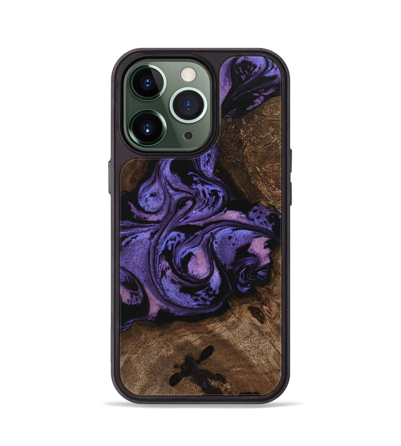 iPhone 13 Pro Wood Phone Case - Green (Purple, 746332)