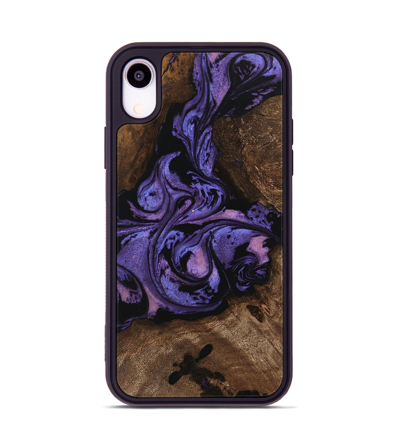 iPhone Xr Wood Phone Case - Green (Purple, 746332)