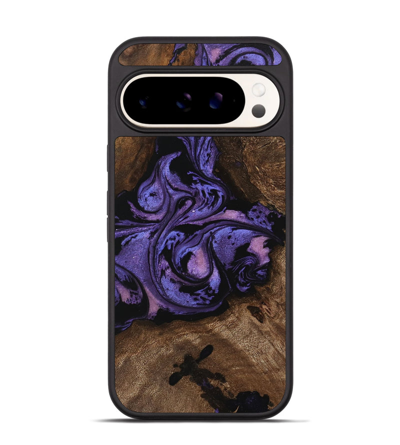 Pixel 9 Wood Phone Case - Green (Purple, 746332)