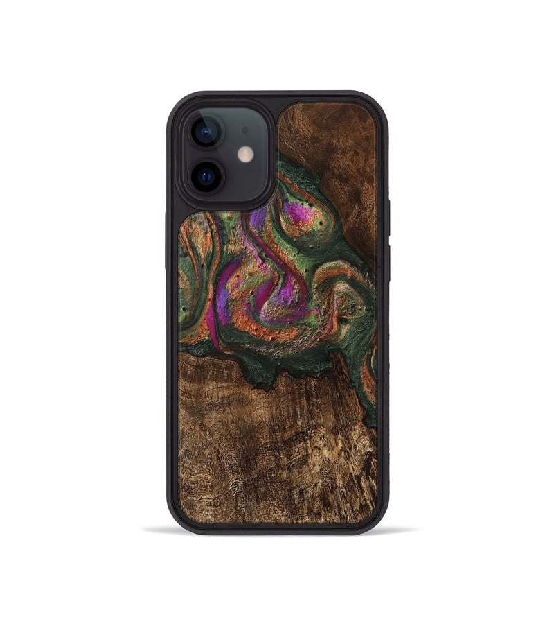 iPhone 12 mini Wood Phone Case - Amaris (Green, 746333)