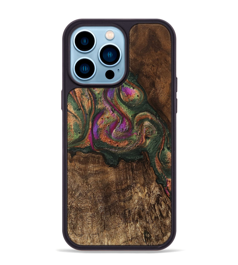 iPhone 14 Pro Max Wood Phone Case - Amaris (Green, 746333)