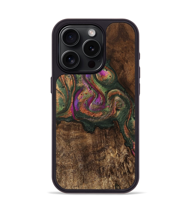 iPhone 15 Pro Wood Phone Case - Amaris (Green, 746333)