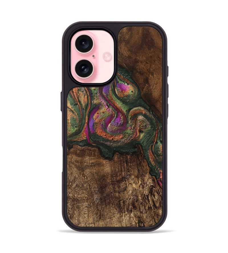 iPhone 16 Wood Phone Case - Amaris (Green, 746333)