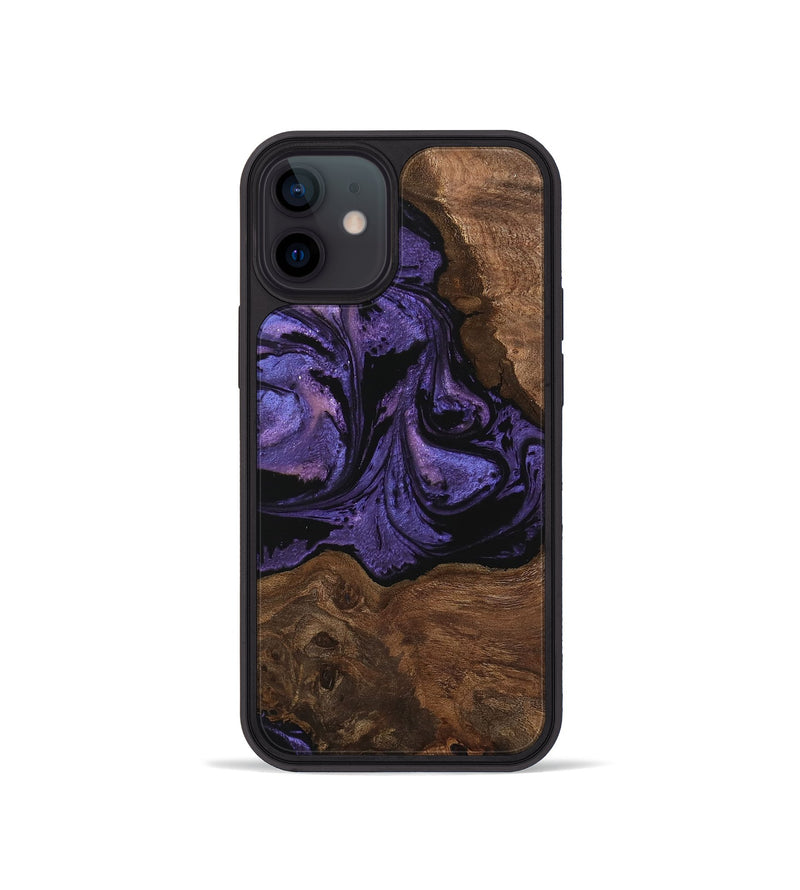 iPhone 12 mini Wood Phone Case - Simone (Purple, 746335)