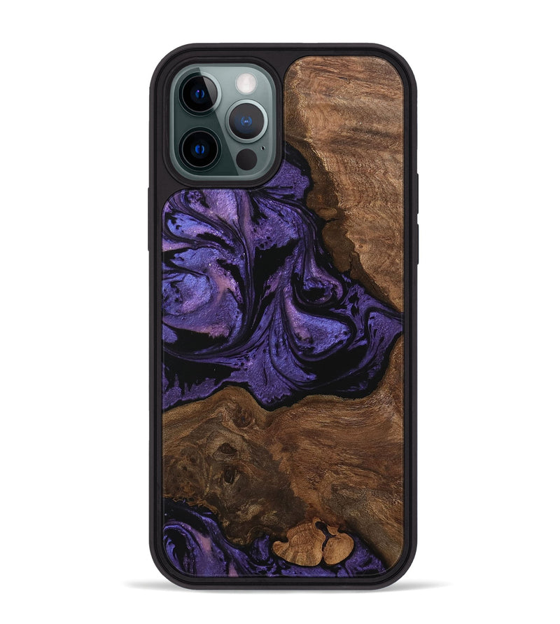 iPhone 12 Pro Max Wood Phone Case - Simone (Purple, 746335)