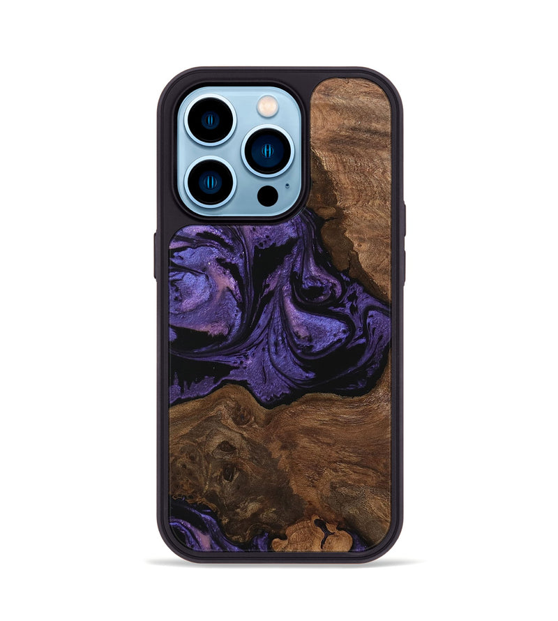 iPhone 14 Pro Wood Phone Case - Simone (Purple, 746335)