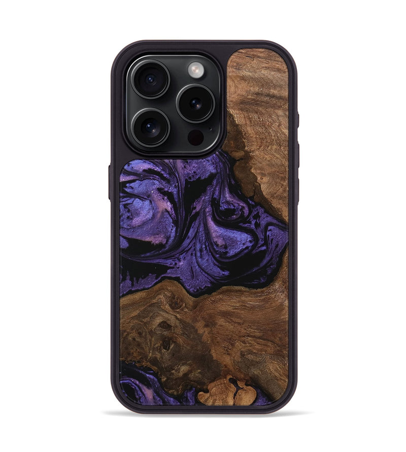 iPhone 15 Pro Wood Phone Case - Simone (Purple, 746335)