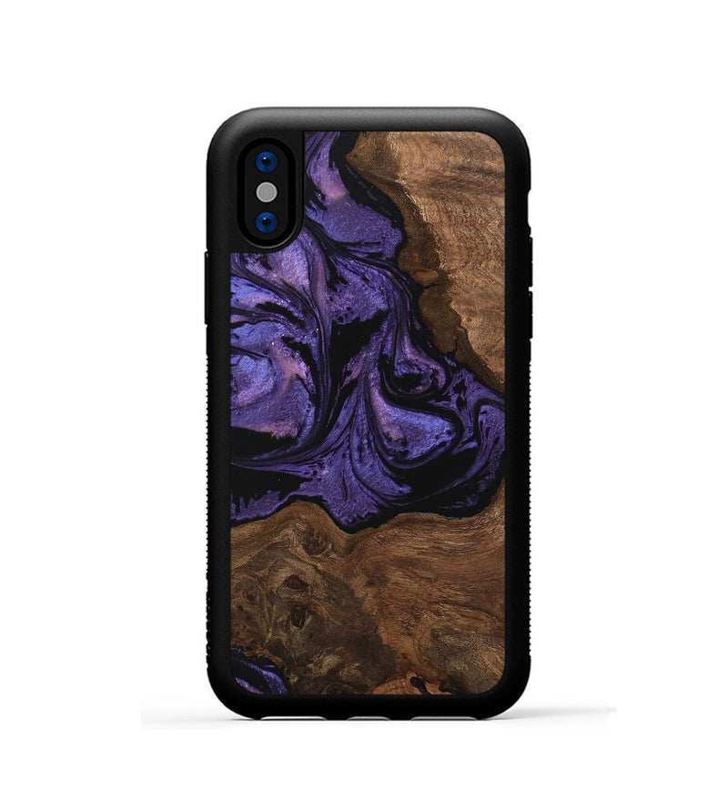 iPhone Xs Wood Phone Case - Simone (Purple, 746335)