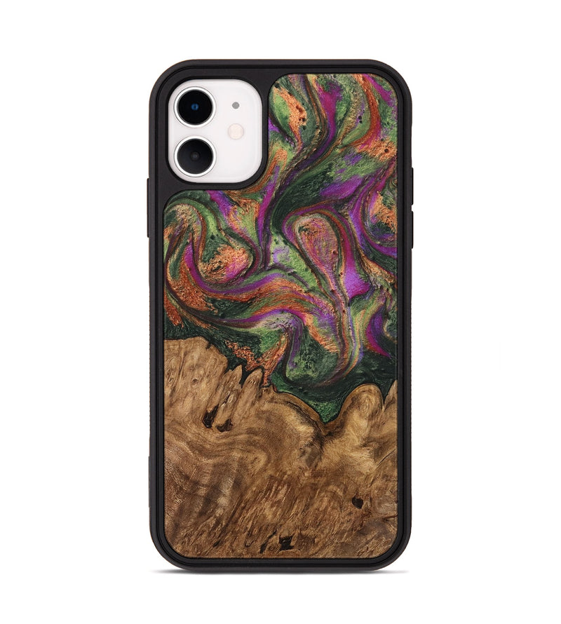 iPhone 11 Wood Phone Case - Dortha (Green, 746337)