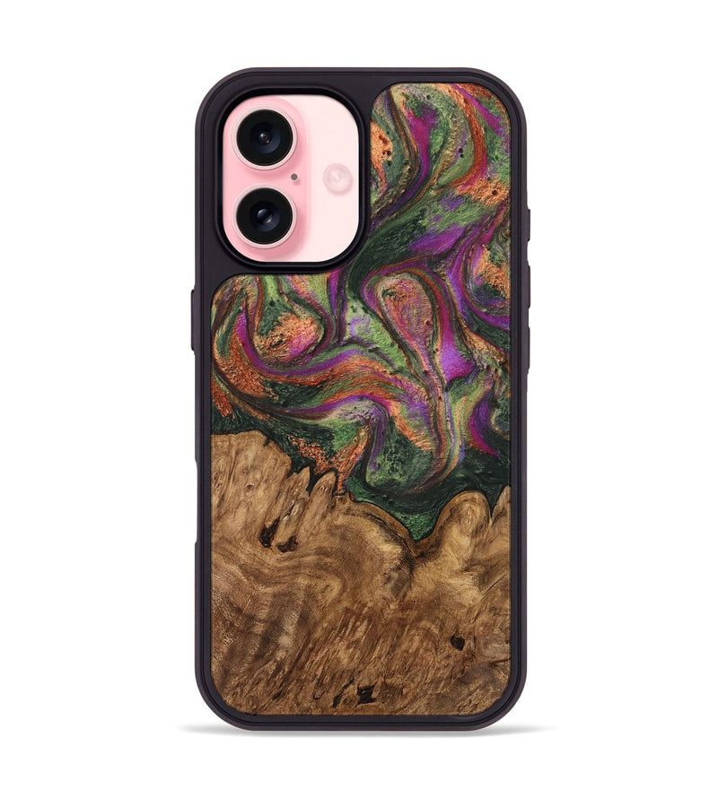 iPhone 16 Wood Phone Case - Dortha (Green, 746337)