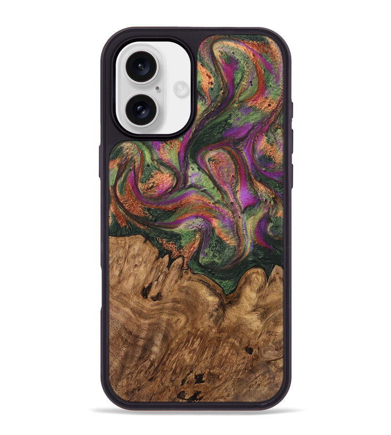 iPhone 16 Plus Wood Phone Case - Dortha (Green, 746337)