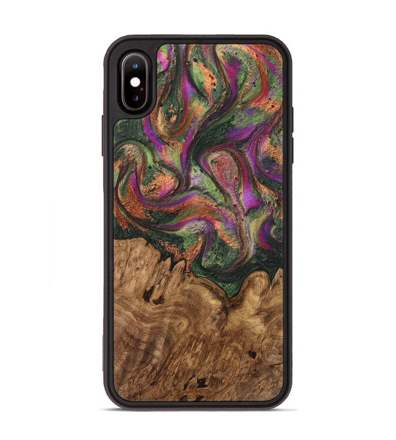 iPhone Xs Max Wood Phone Case - Dortha (Green, 746337)