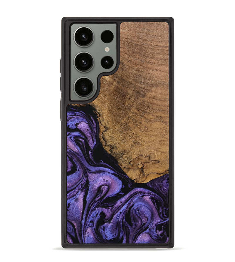 Galaxy S23 Ultra Wood Phone Case - Melany (Purple, 746338)