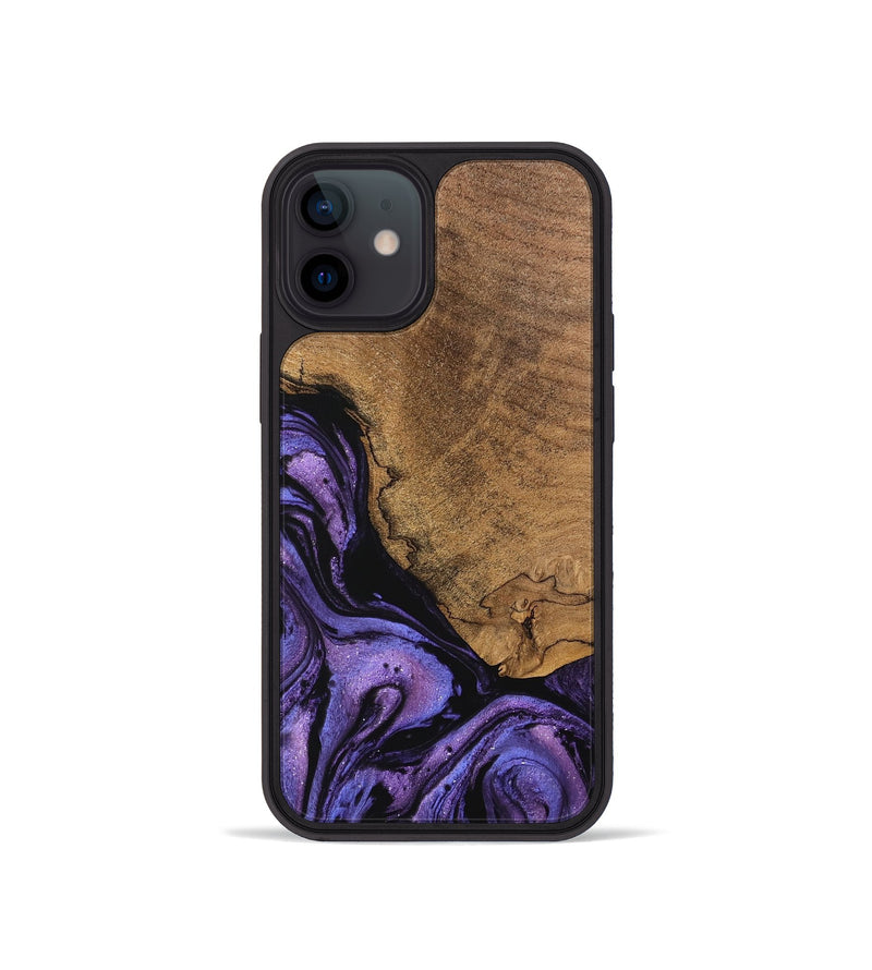 iPhone 12 mini Wood Phone Case - Melany (Purple, 746338)