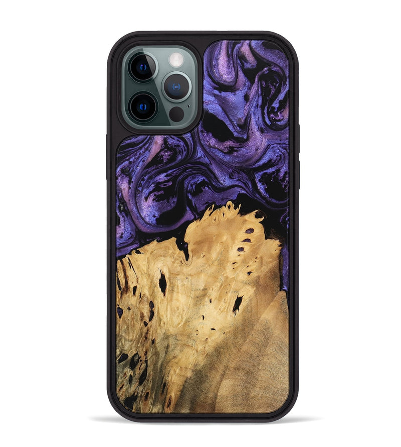 iPhone 12 Pro Max Wood Phone Case - Benson (Purple, 746342)