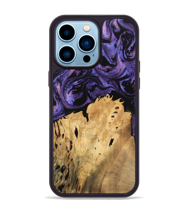 iPhone 14 Pro Max Wood Phone Case - Benson (Purple, 746342)