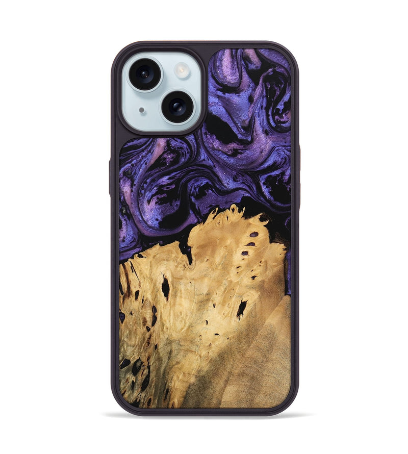 iPhone 15 Wood Phone Case - Benson (Purple, 746342)