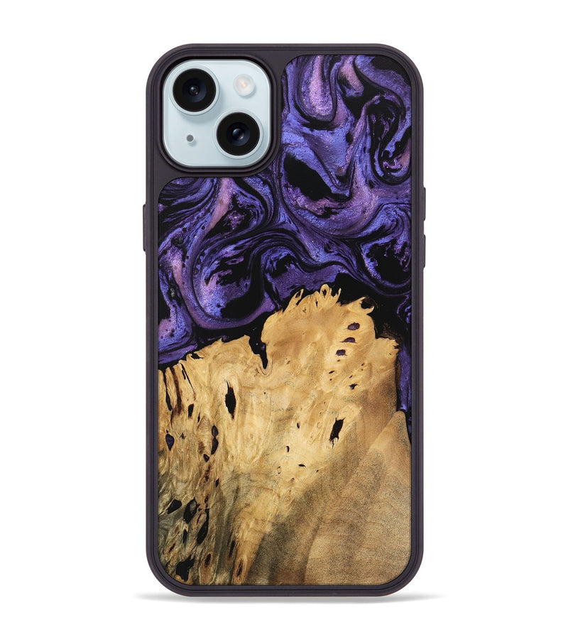 iPhone 15 Plus Wood Phone Case - Benson (Purple, 746342)