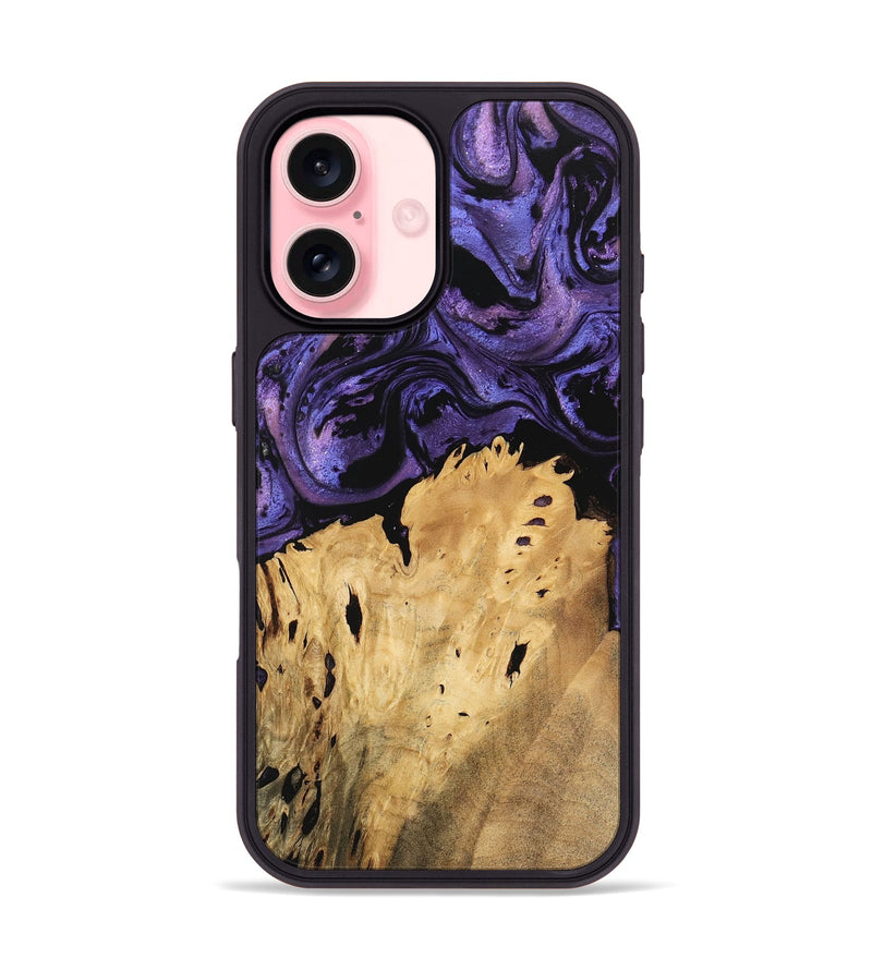 iPhone 16 Wood Phone Case - Benson (Purple, 746342)