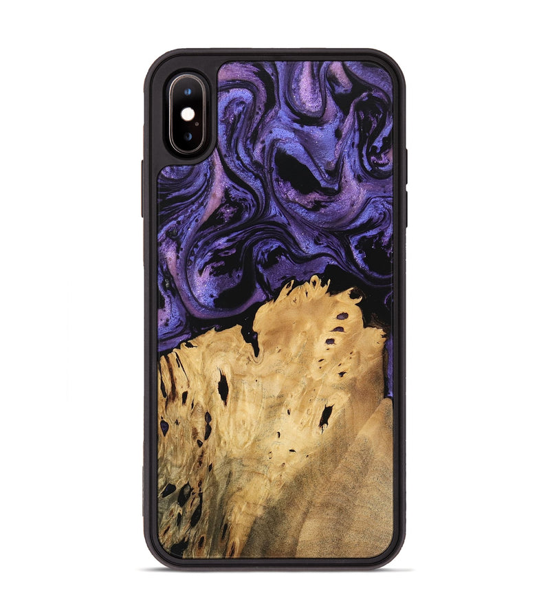 iPhone Xs Max Wood Phone Case - Benson (Purple, 746342)