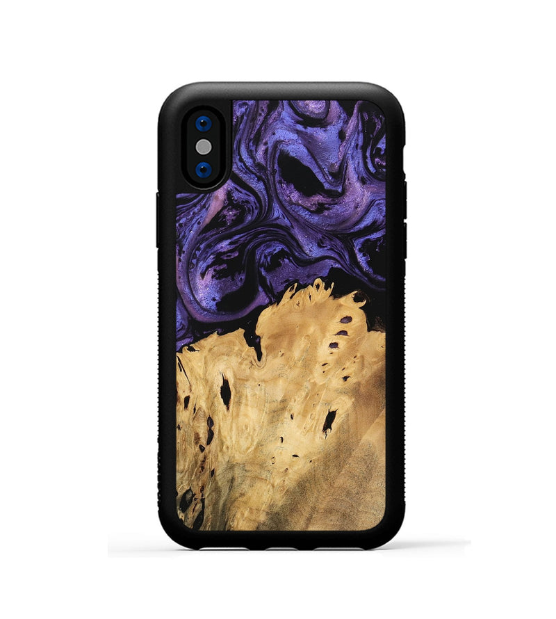 iPhone Xs Wood Phone Case - Benson (Purple, 746342)