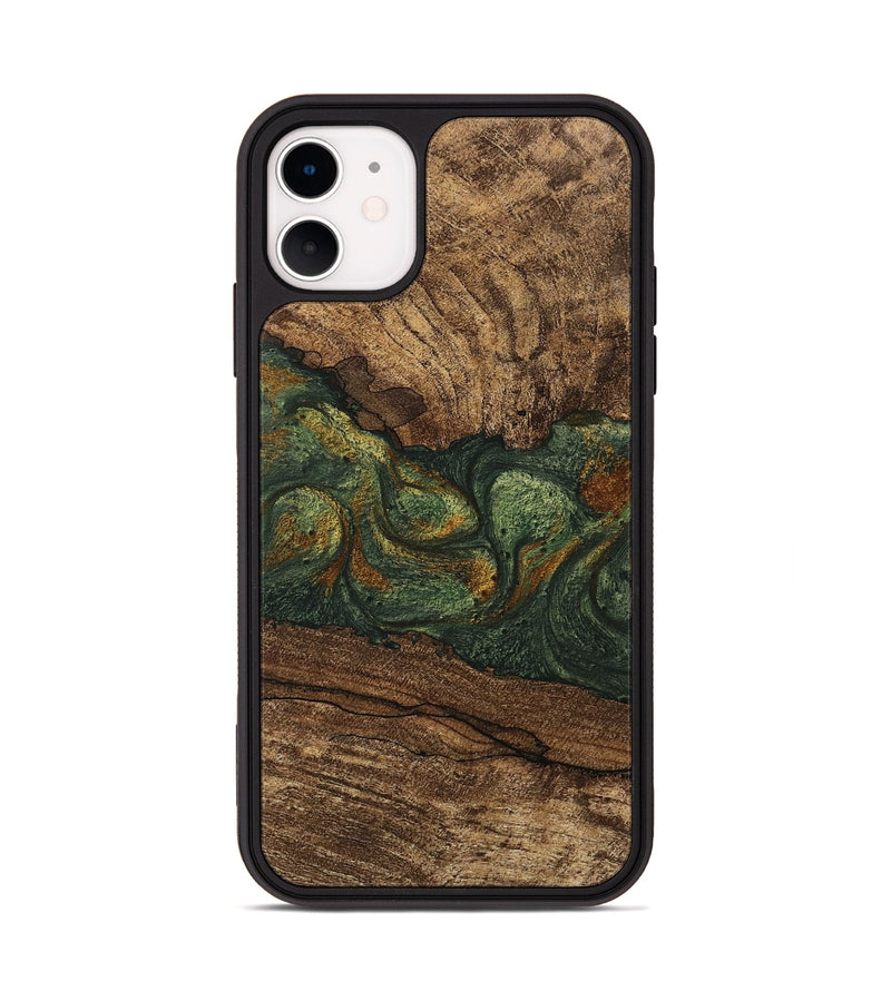 iPhone 11 Wood Phone Case - Shanae (Green, 746345)