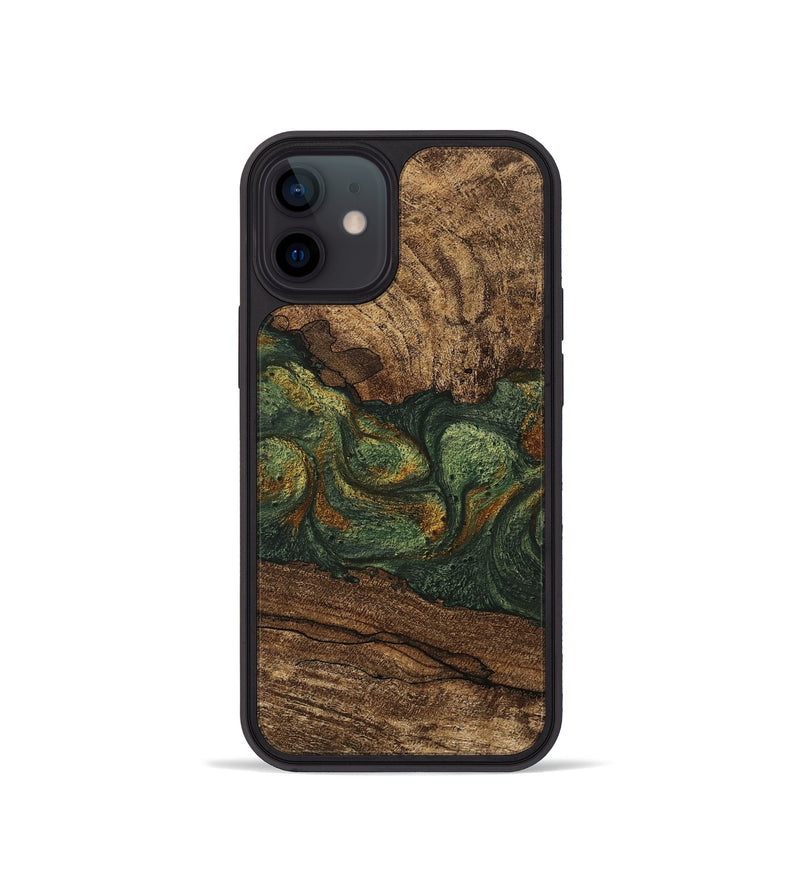 iPhone 12 mini Wood Phone Case - Shanae (Green, 746345)