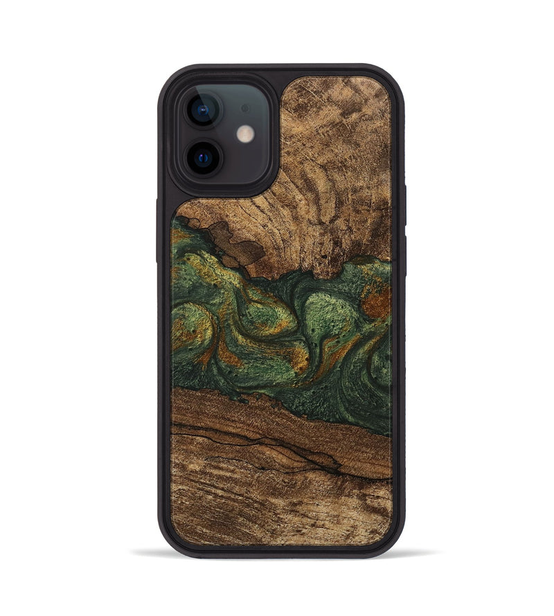 iPhone 12 Wood Phone Case - Shanae (Green, 746345)