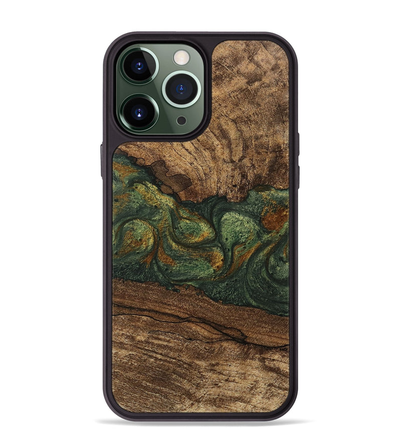 iPhone 13 Pro Max Wood Phone Case - Shanae (Green, 746345)