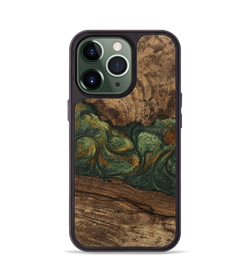 iPhone 13 Pro Wood Phone Case - Shanae (Green, 746345)