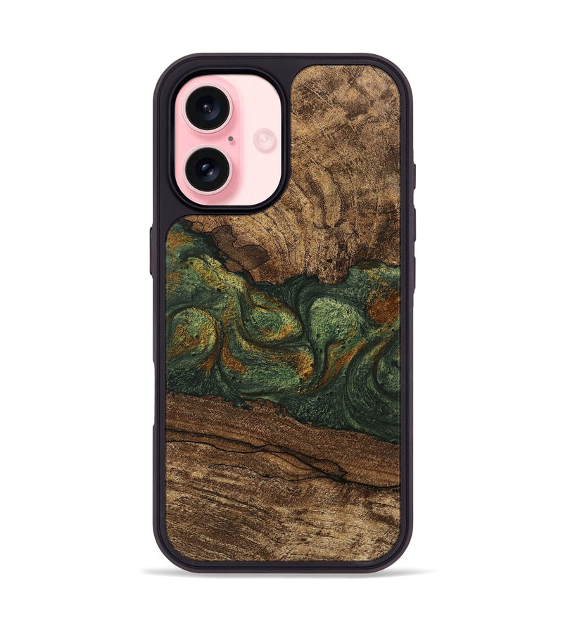 iPhone 16 Wood Phone Case - Shanae (Green, 746345)