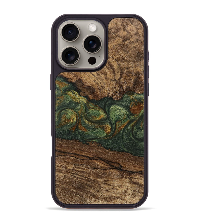 iPhone 16 Pro Max Wood Phone Case - Shanae (Green, 746345)