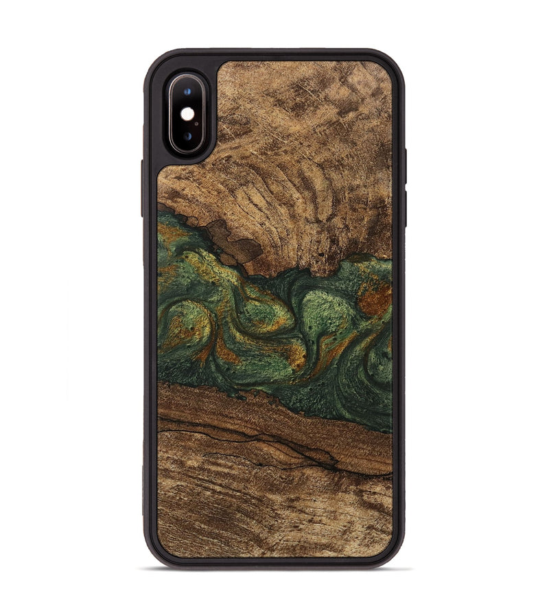 iPhone Xs Max Wood Phone Case - Shanae (Green, 746345)