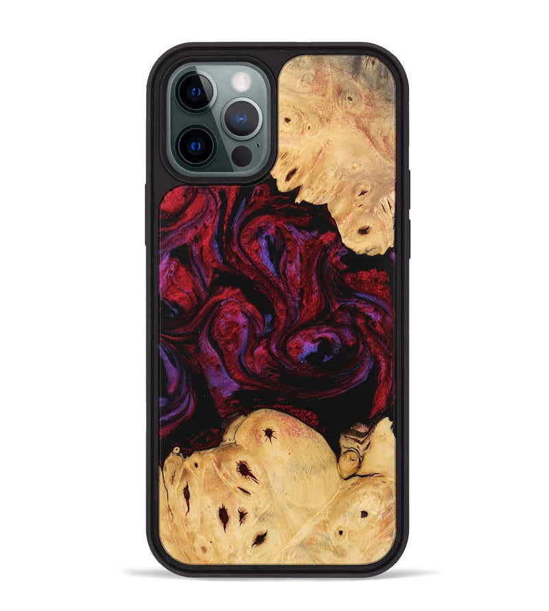 iPhone 12 Pro Max Wood Phone Case - Clem (Red, 746346)