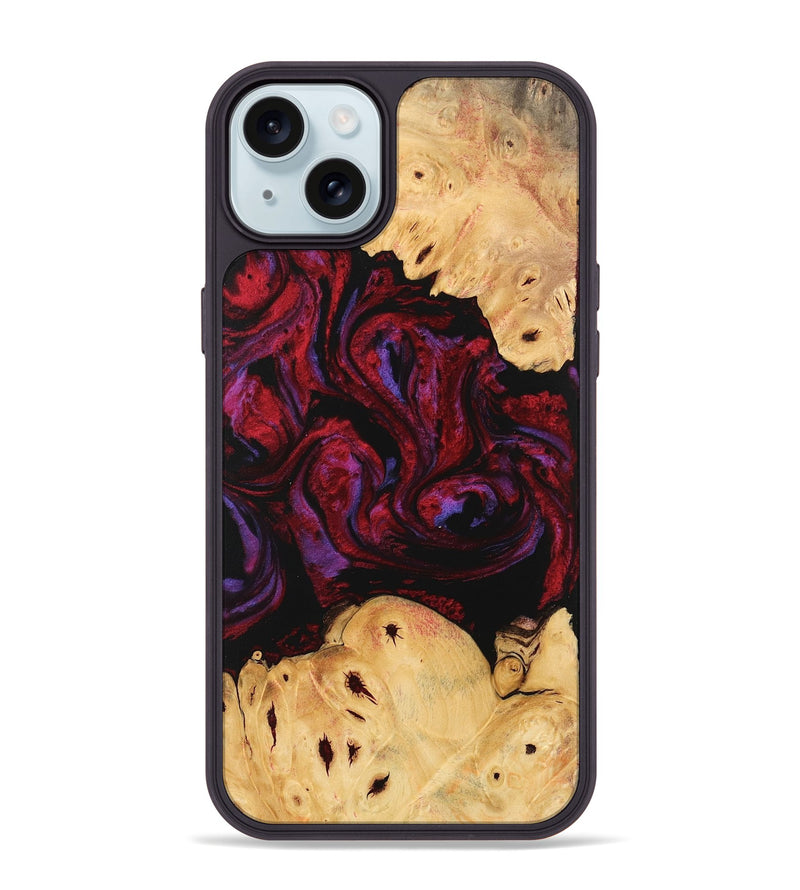 iPhone 15 Plus Wood Phone Case - Clem (Red, 746346)